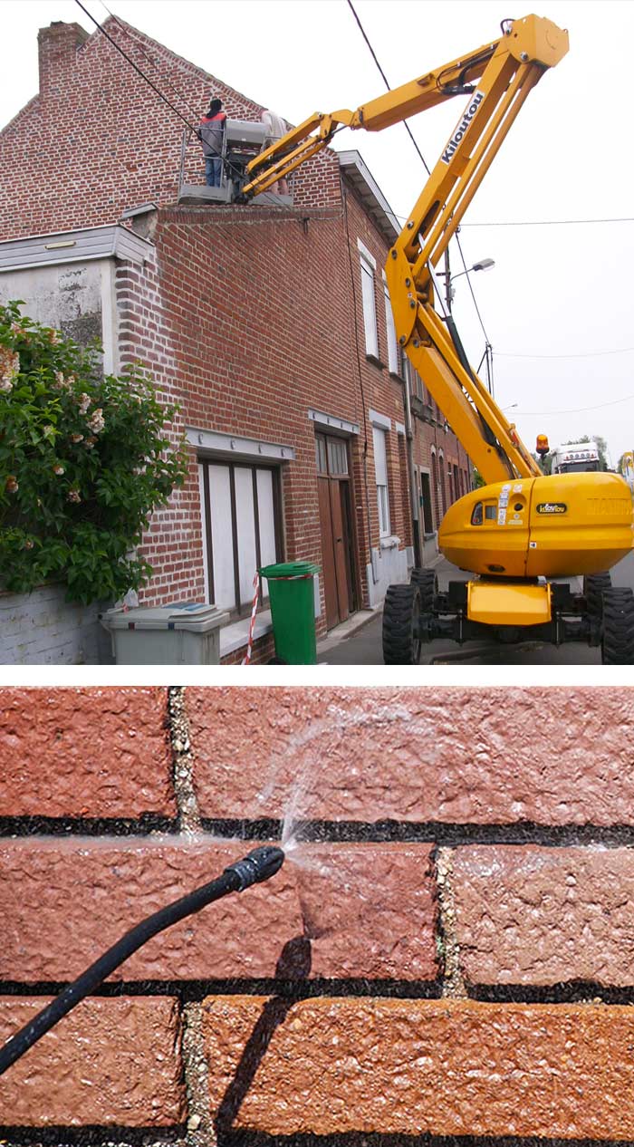 Humidité des façades - HUMIDABITAT en Belgique et France : nettoyage, traitement anti-mousse et traitement hydrofuge contre les infiltrations d'eau de votre façade